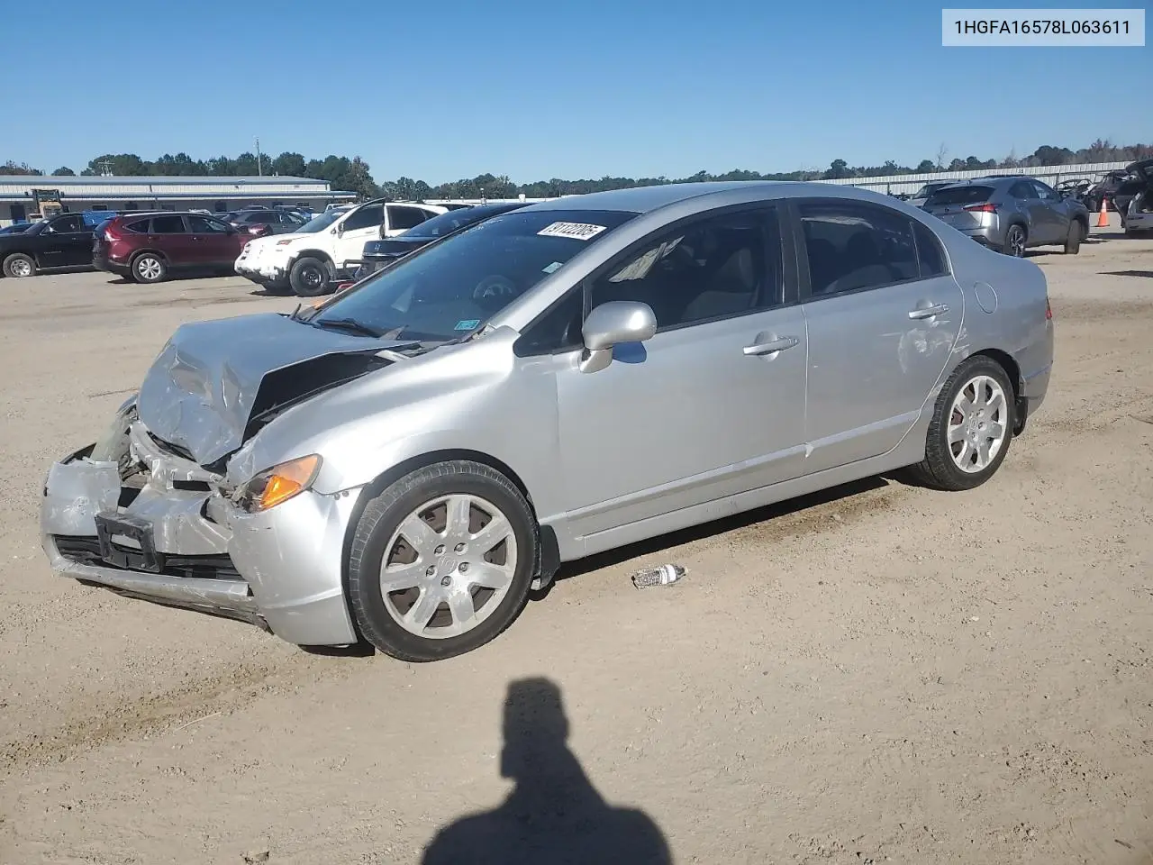 1HGFA16578L063611 2008 Honda Civic Lx