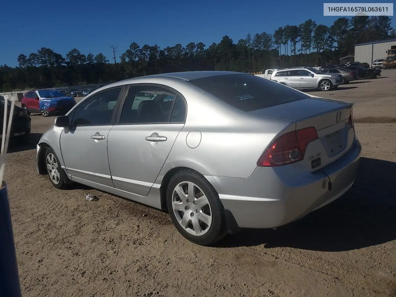 1HGFA16578L063611 2008 Honda Civic Lx