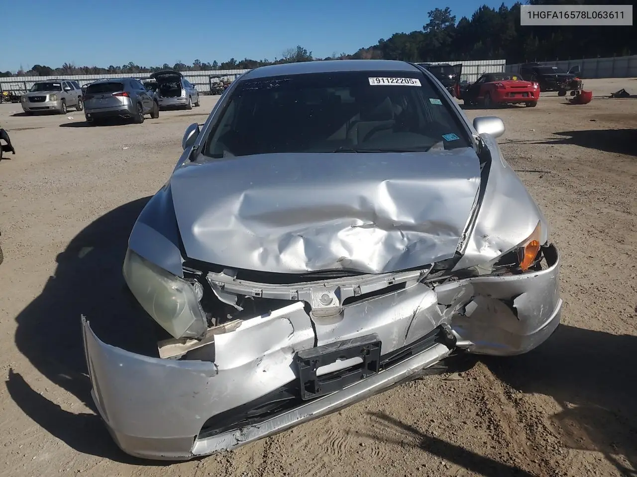 1HGFA16578L063611 2008 Honda Civic Lx