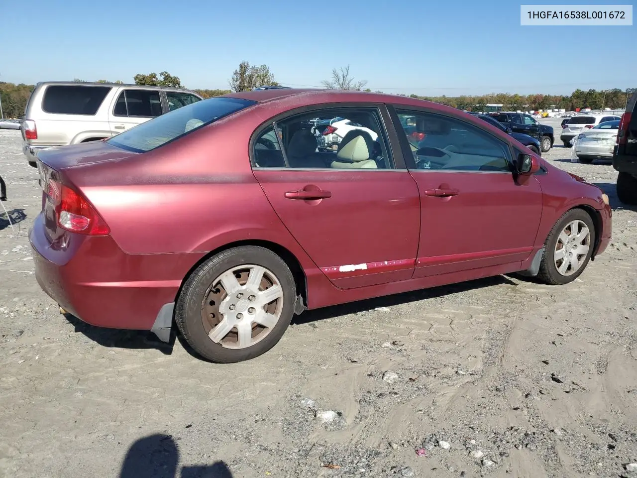 1HGFA16538L001672 2008 Honda Civic Lx