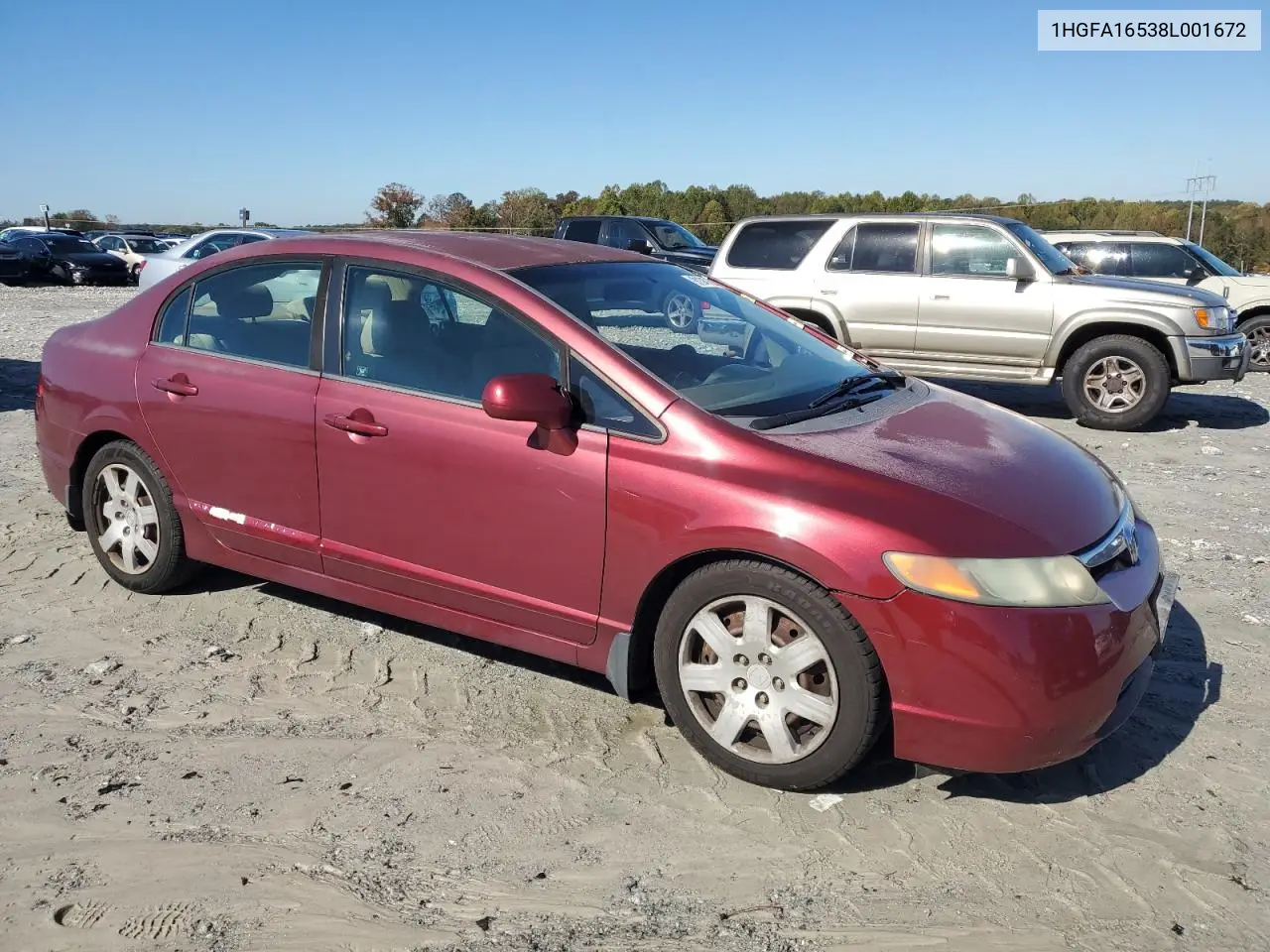 1HGFA16538L001672 2008 Honda Civic Lx