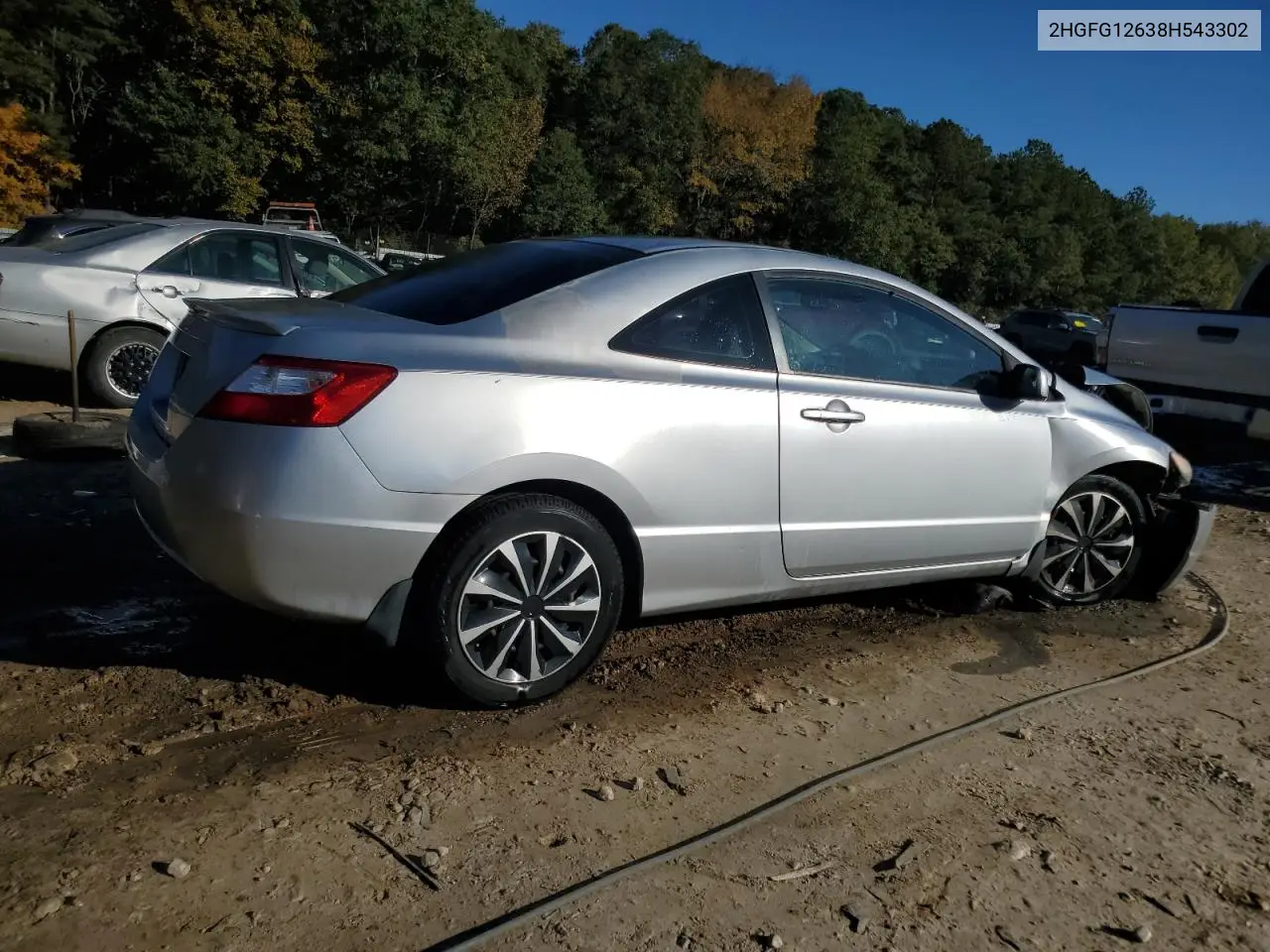 2HGFG12638H543302 2008 Honda Civic Lx