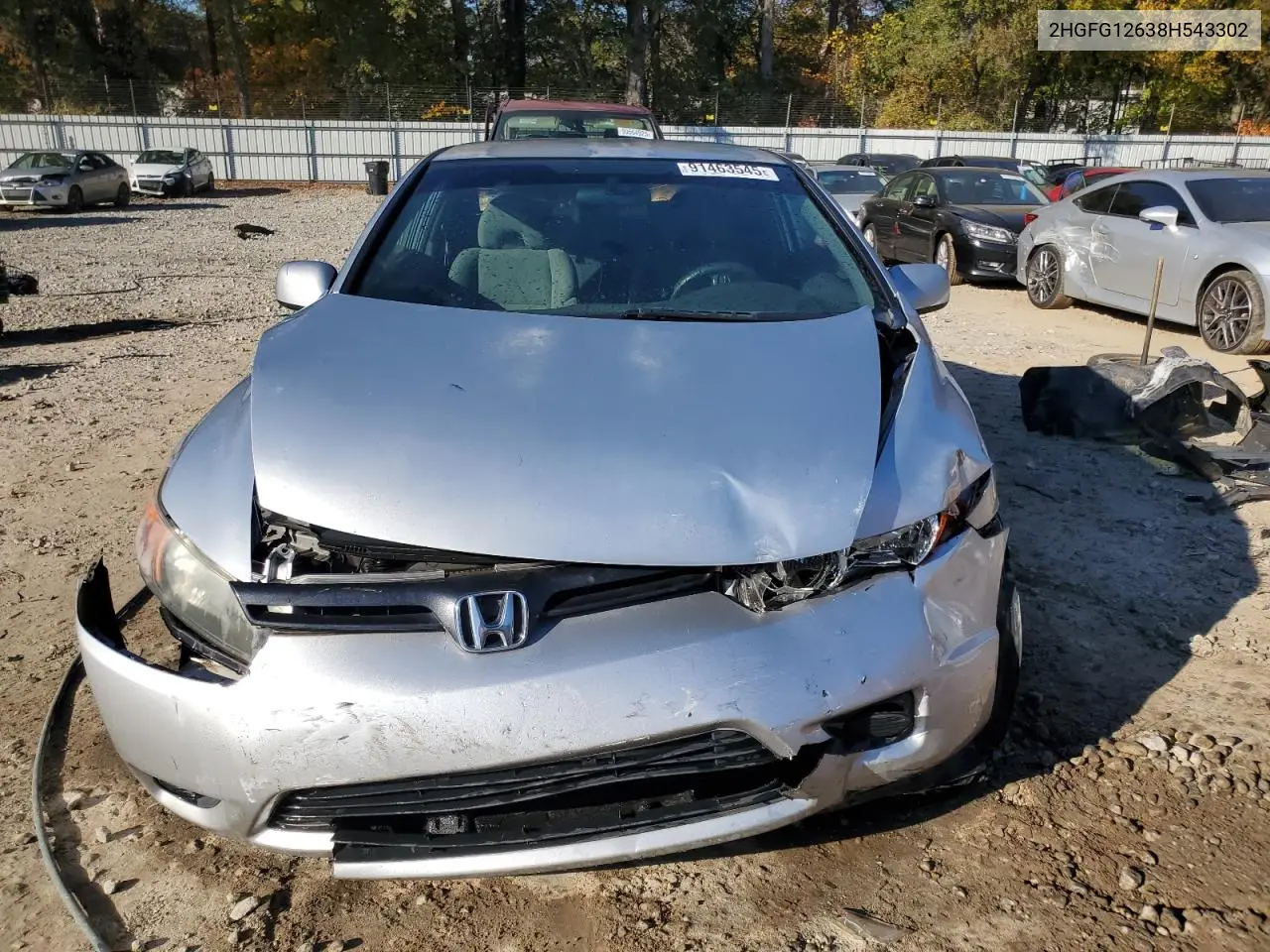 2HGFG12638H543302 2008 Honda Civic Lx