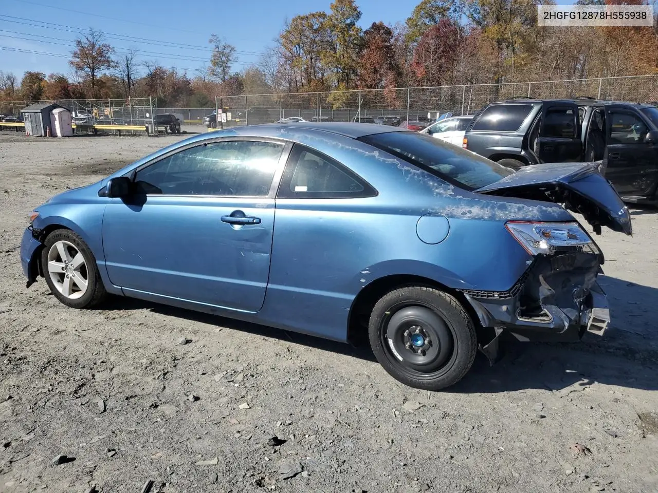 2HGFG12878H555938 2008 Honda Civic Ex