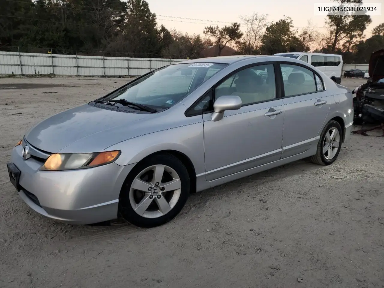 1HGFA15838L021934 2008 Honda Civic Ex