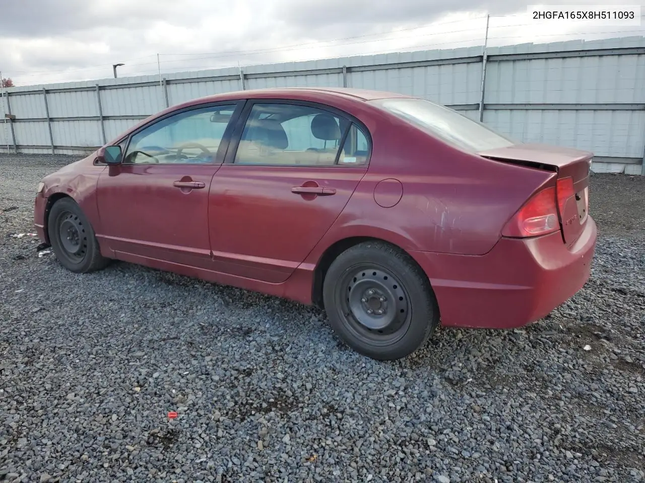 2HGFA165X8H511093 2008 Honda Civic Lx