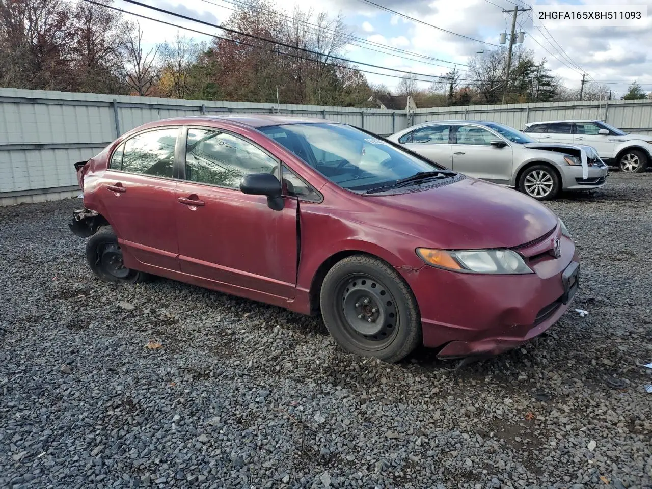 2HGFA165X8H511093 2008 Honda Civic Lx