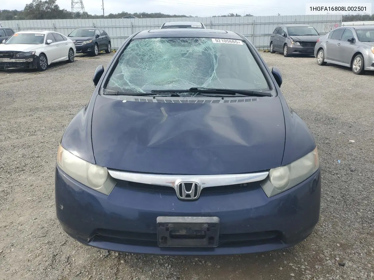 1HGFA16808L002501 2008 Honda Civic Ex