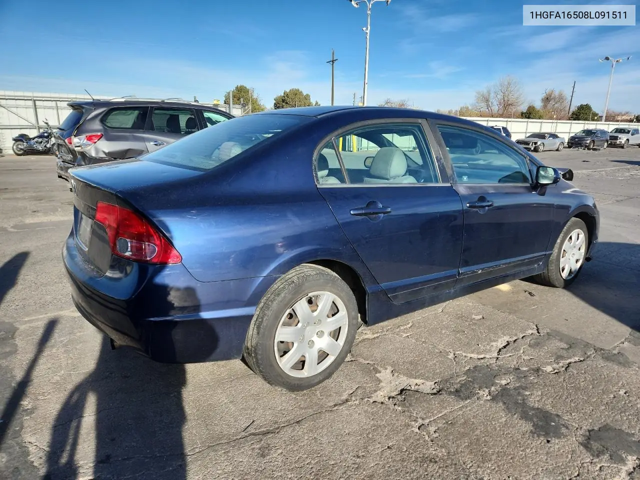 1HGFA16508L091511 2008 Honda Civic Lx
