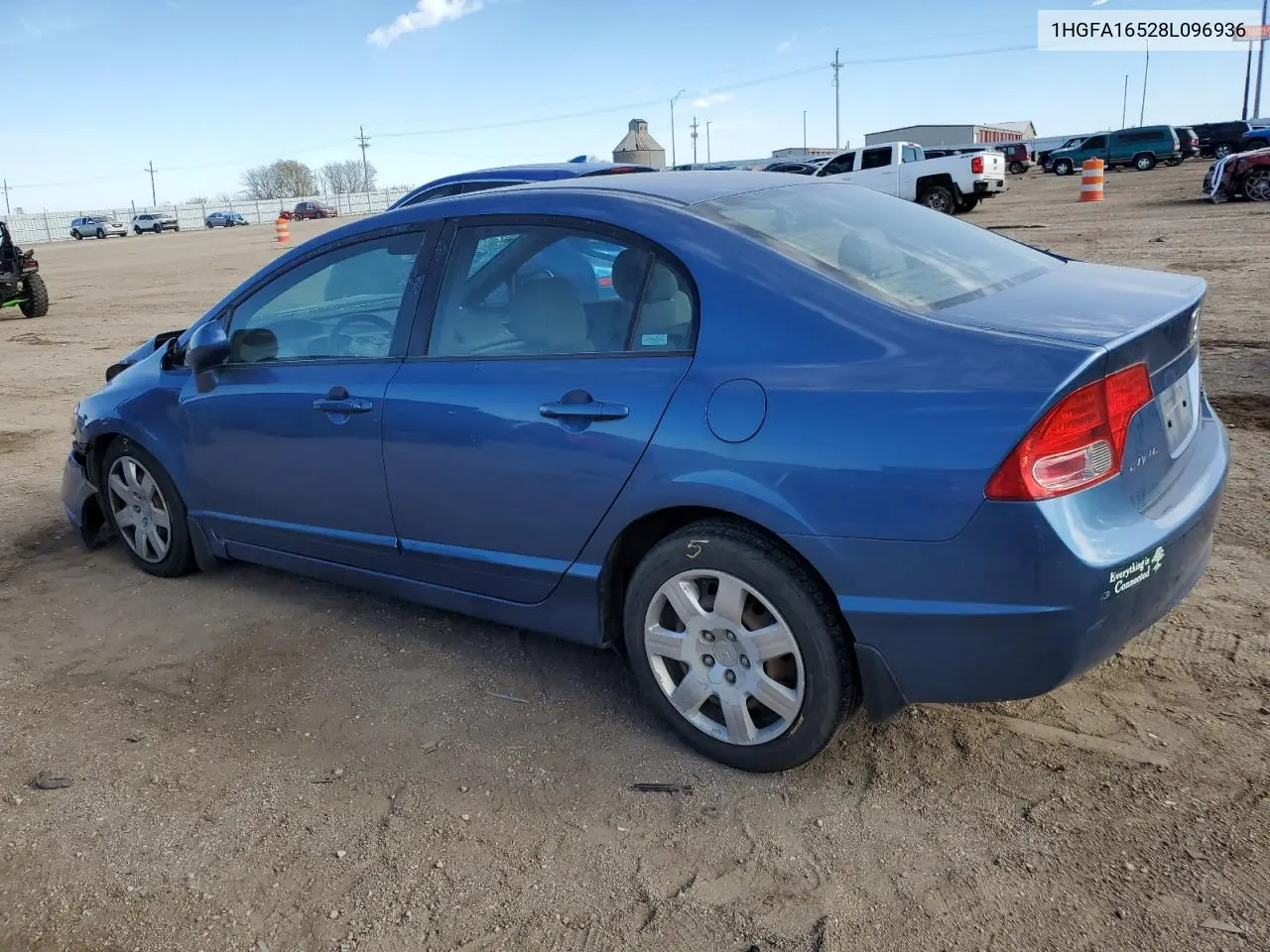 1HGFA16528L096936 2008 Honda Civic Lx