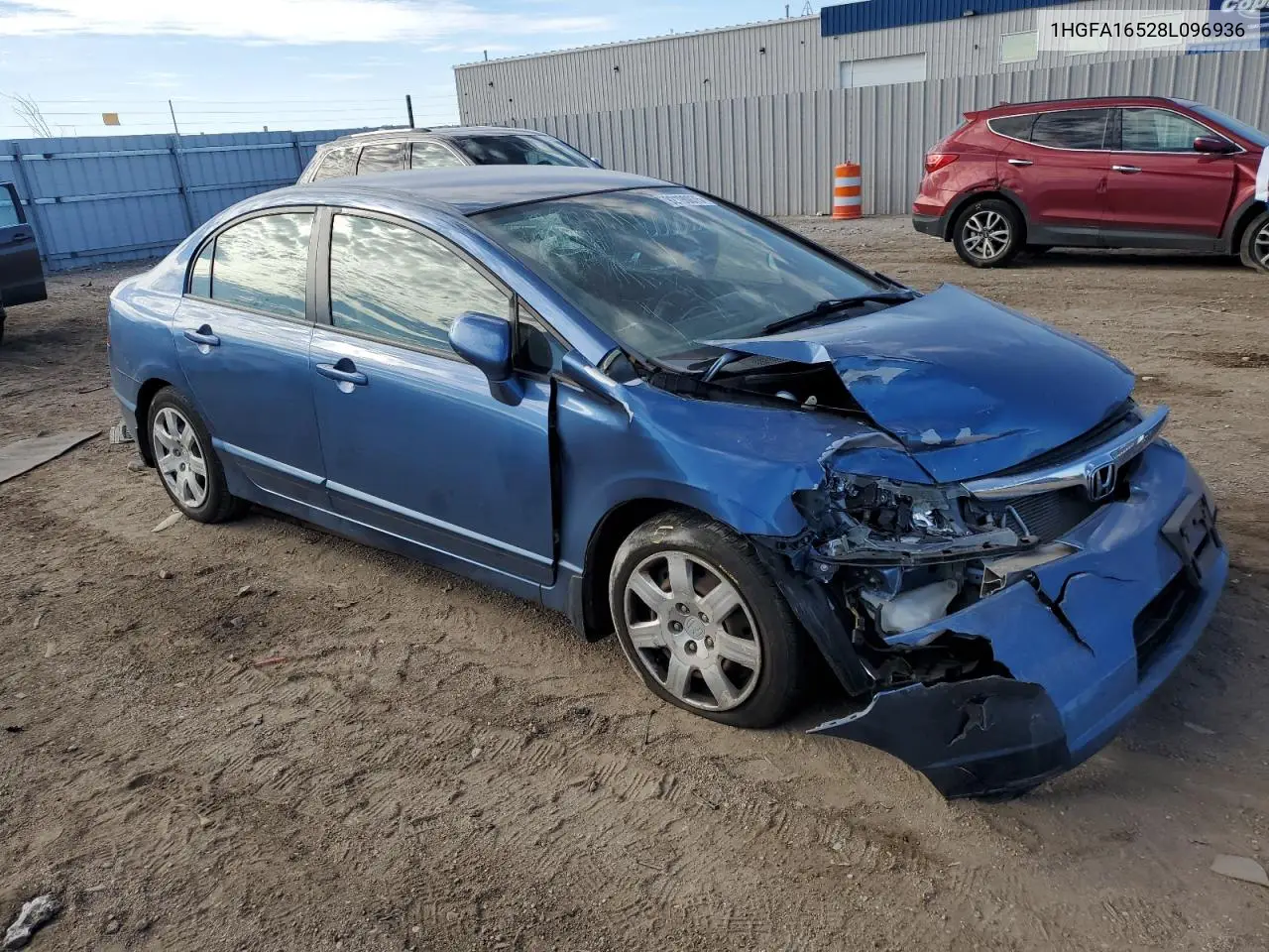 1HGFA16528L096936 2008 Honda Civic Lx