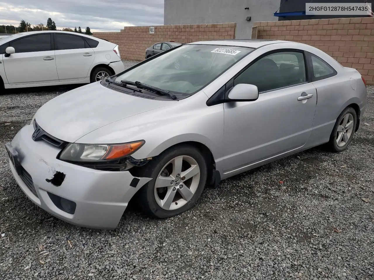 2HGFG12878H547435 2008 Honda Civic Ex