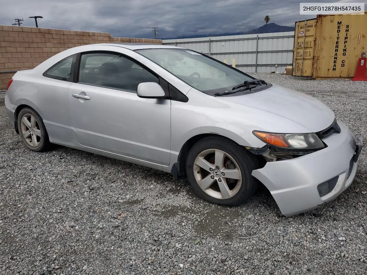 2HGFG12878H547435 2008 Honda Civic Ex