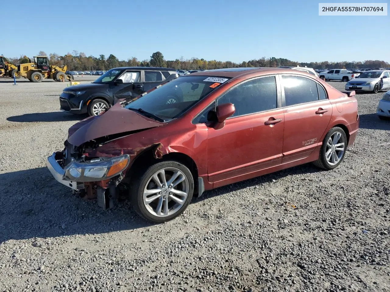 2HGFA55578H707694 2008 Honda Civic Si