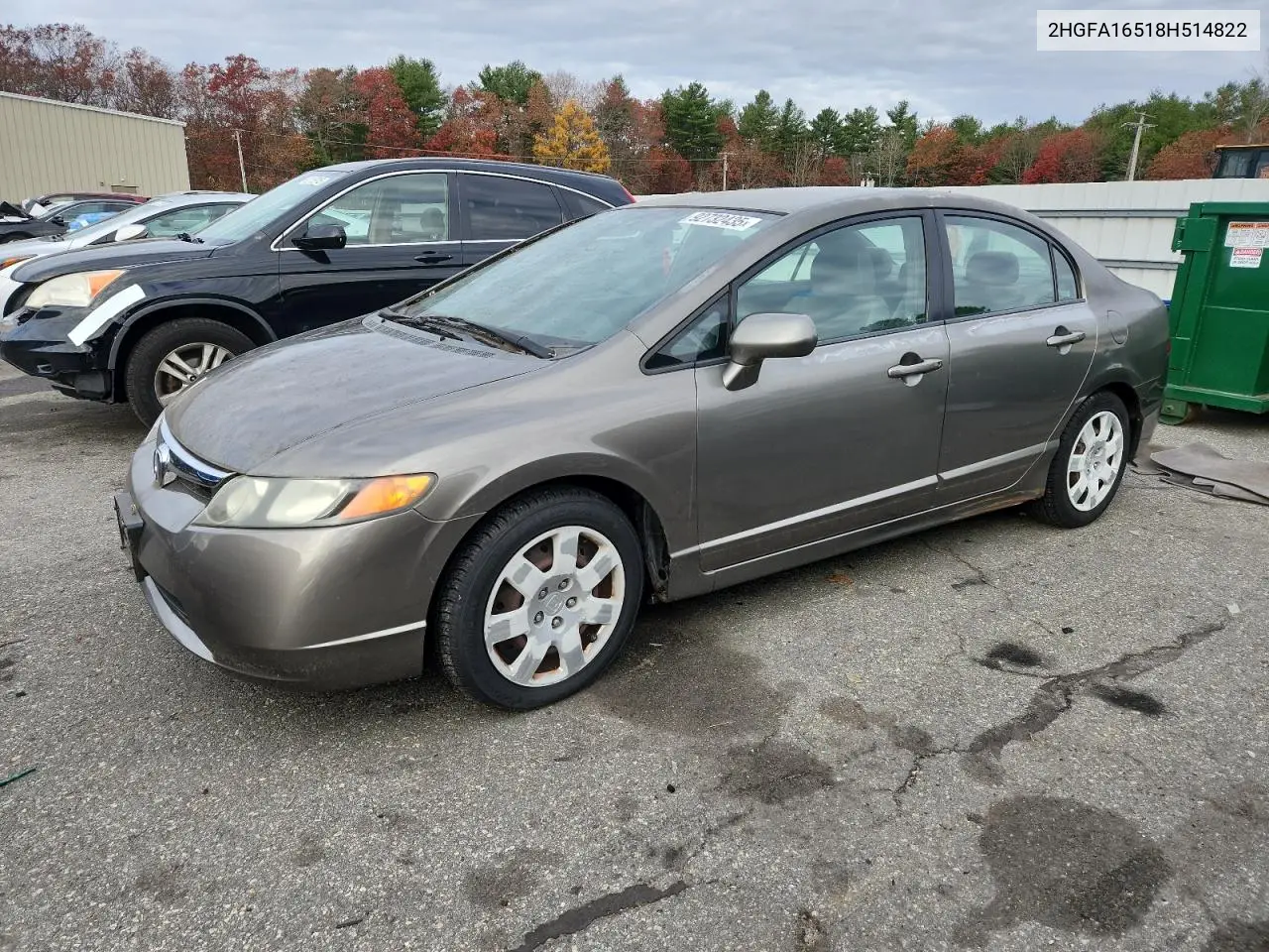 2HGFA16518H514822 2008 Honda Civic Lx