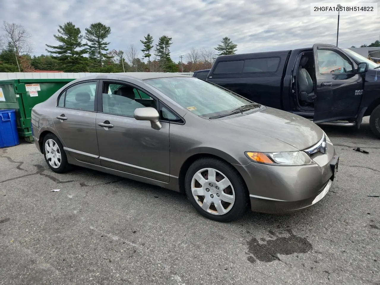 2HGFA16518H514822 2008 Honda Civic Lx
