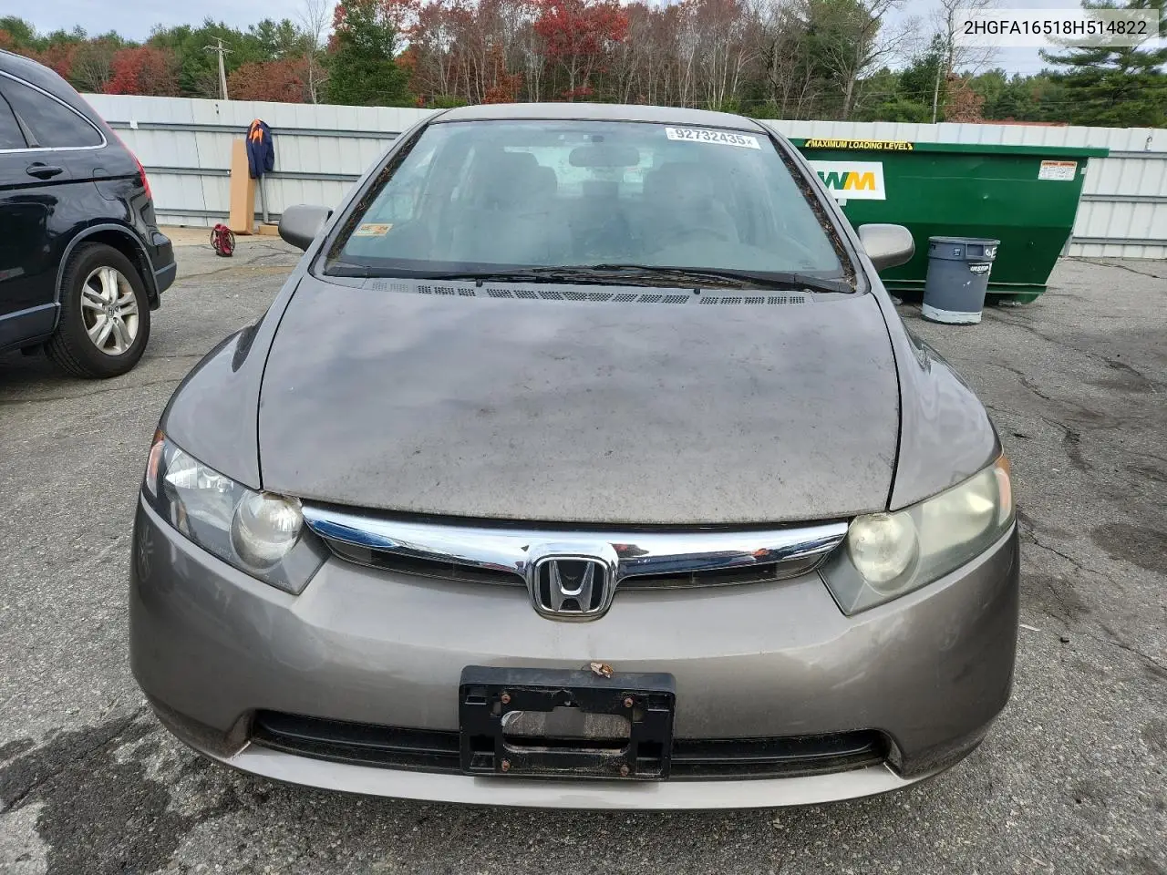 2HGFA16518H514822 2008 Honda Civic Lx