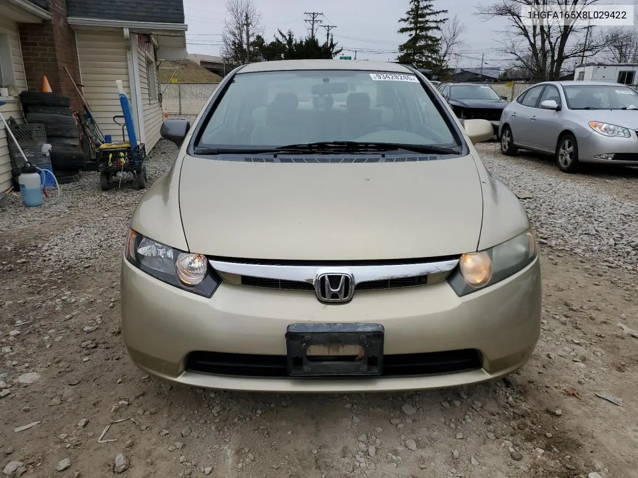 1HGFA165X8L029422 2008 Honda Civic Lx