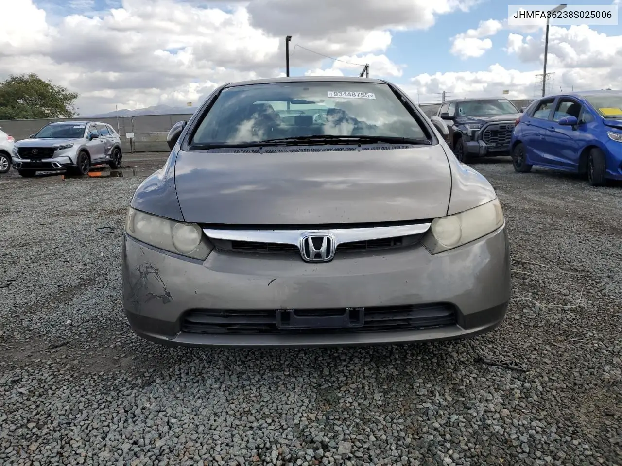 JHMFA36238S025006 2008 Honda Civic Hybrid