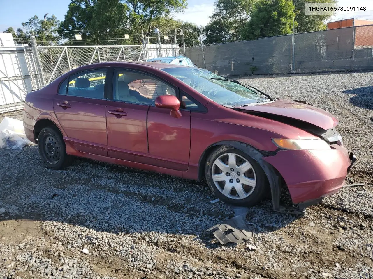 1HGFA16578L091148 2008 Honda Civic Lx