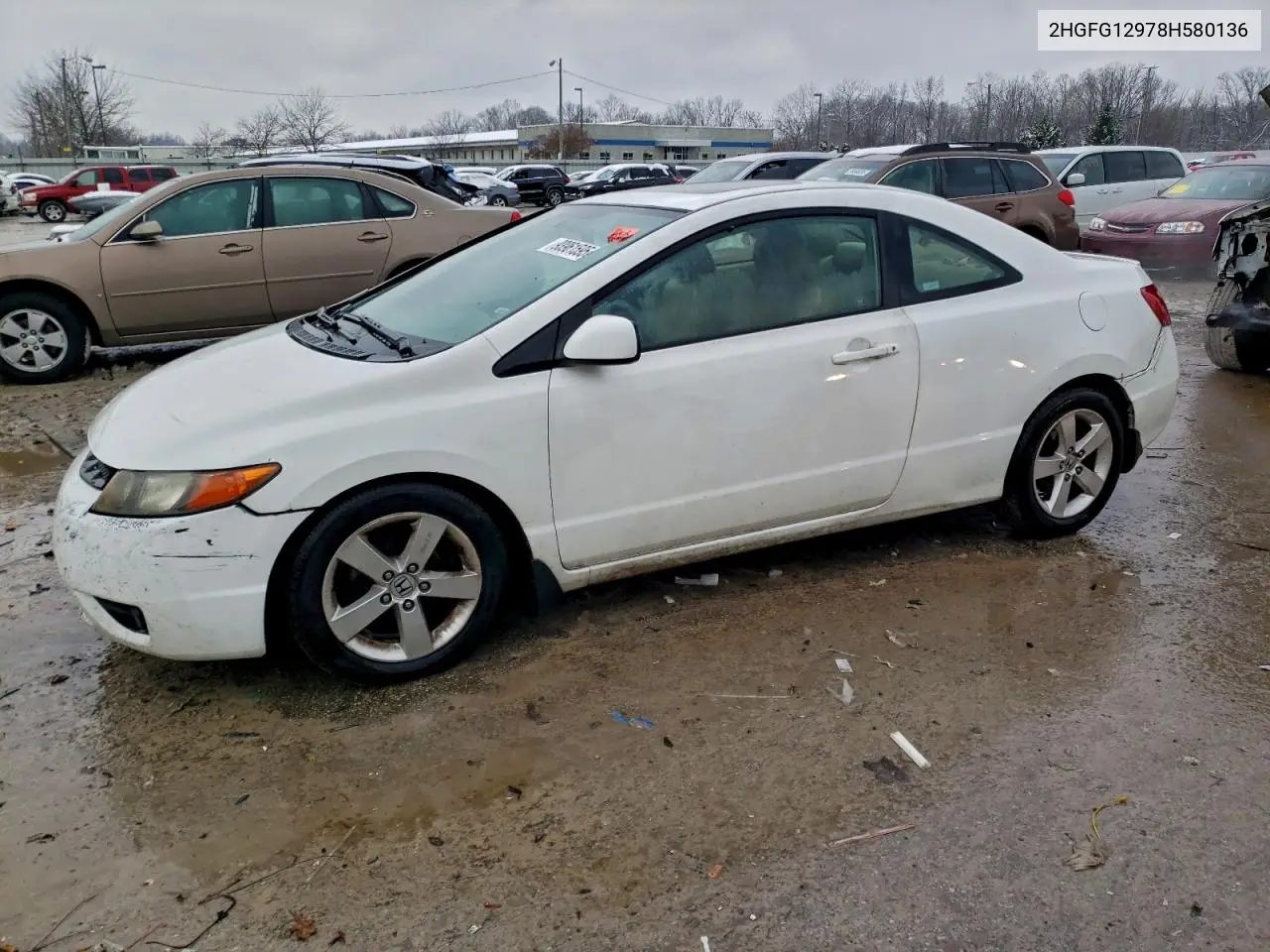 2HGFG12978H580136 2008 Honda Civic Exl