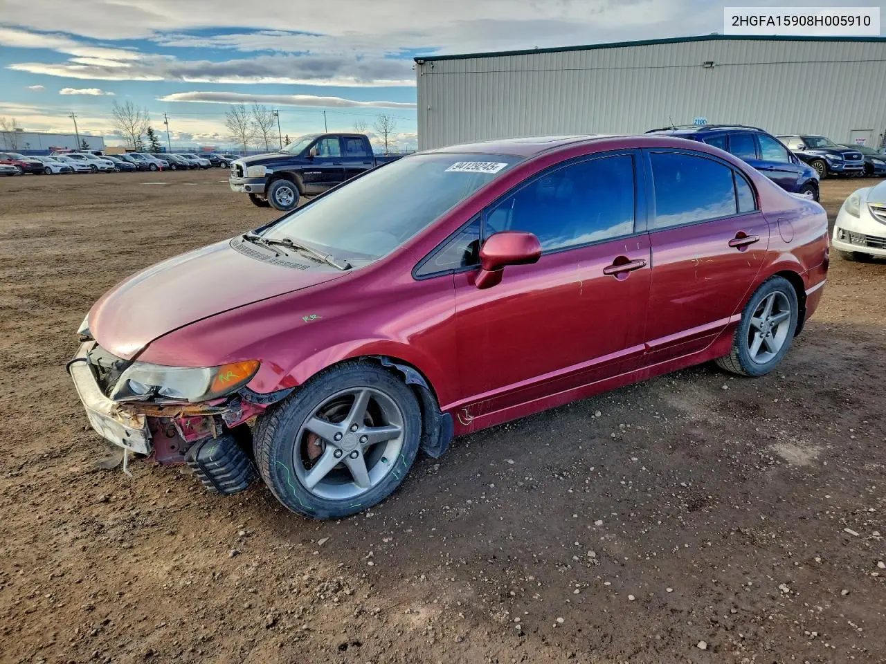 2HGFA15908H005910 2008 Honda Civic Exl
