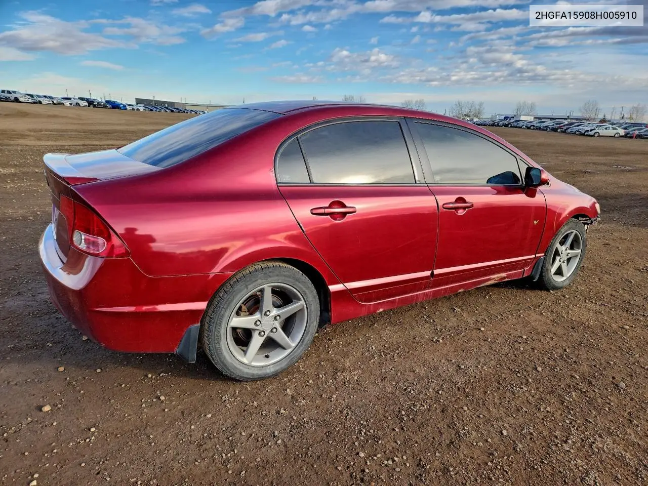 2HGFA15908H005910 2008 Honda Civic Exl