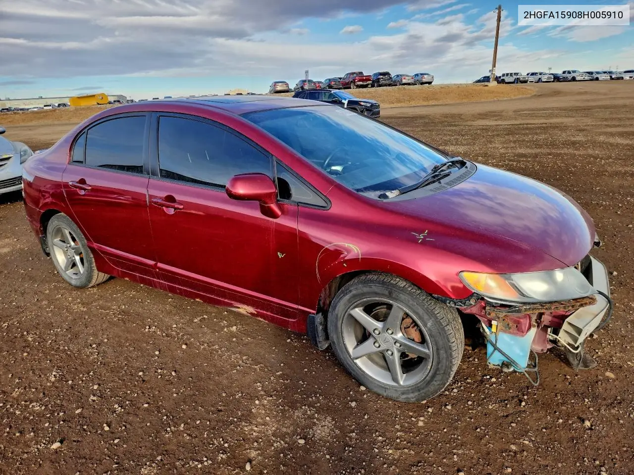 2HGFA15908H005910 2008 Honda Civic Exl