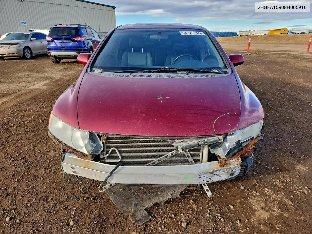 2HGFA15908H005910 2008 Honda Civic Exl