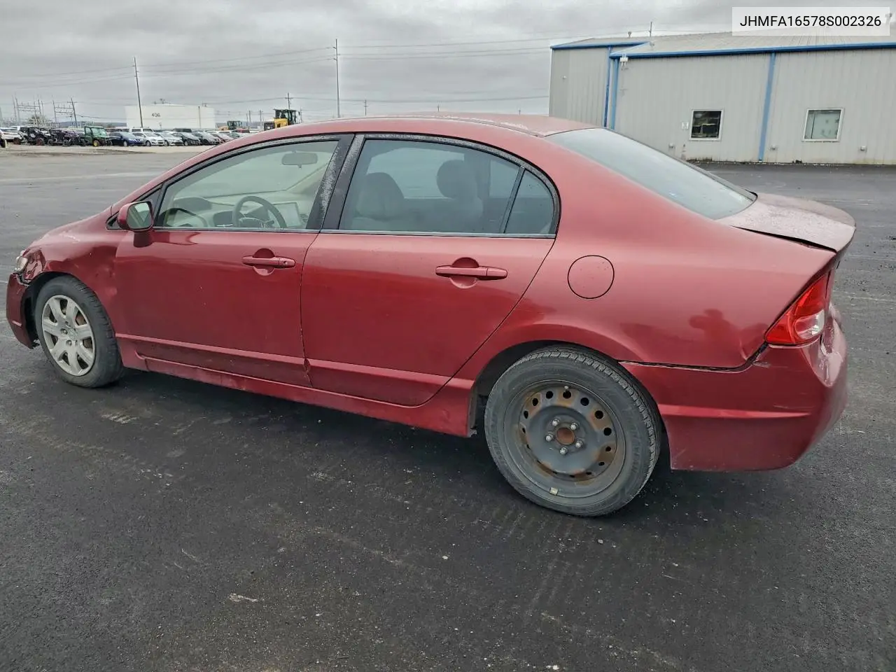 JHMFA16578S002326 2008 Honda Civic Lx