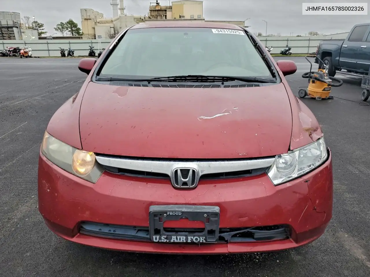 JHMFA16578S002326 2008 Honda Civic Lx
