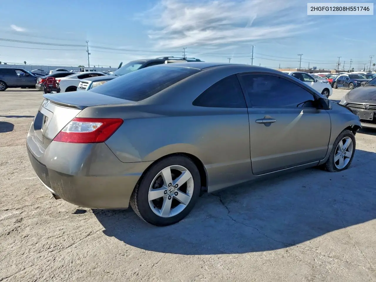2HGFG12808H551746 2008 Honda Civic Ex