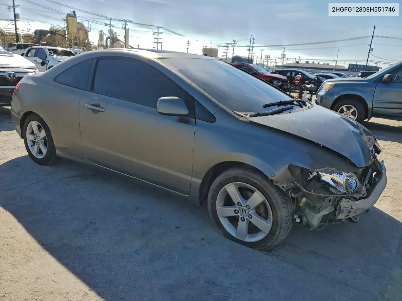 2HGFG12808H551746 2008 Honda Civic Ex