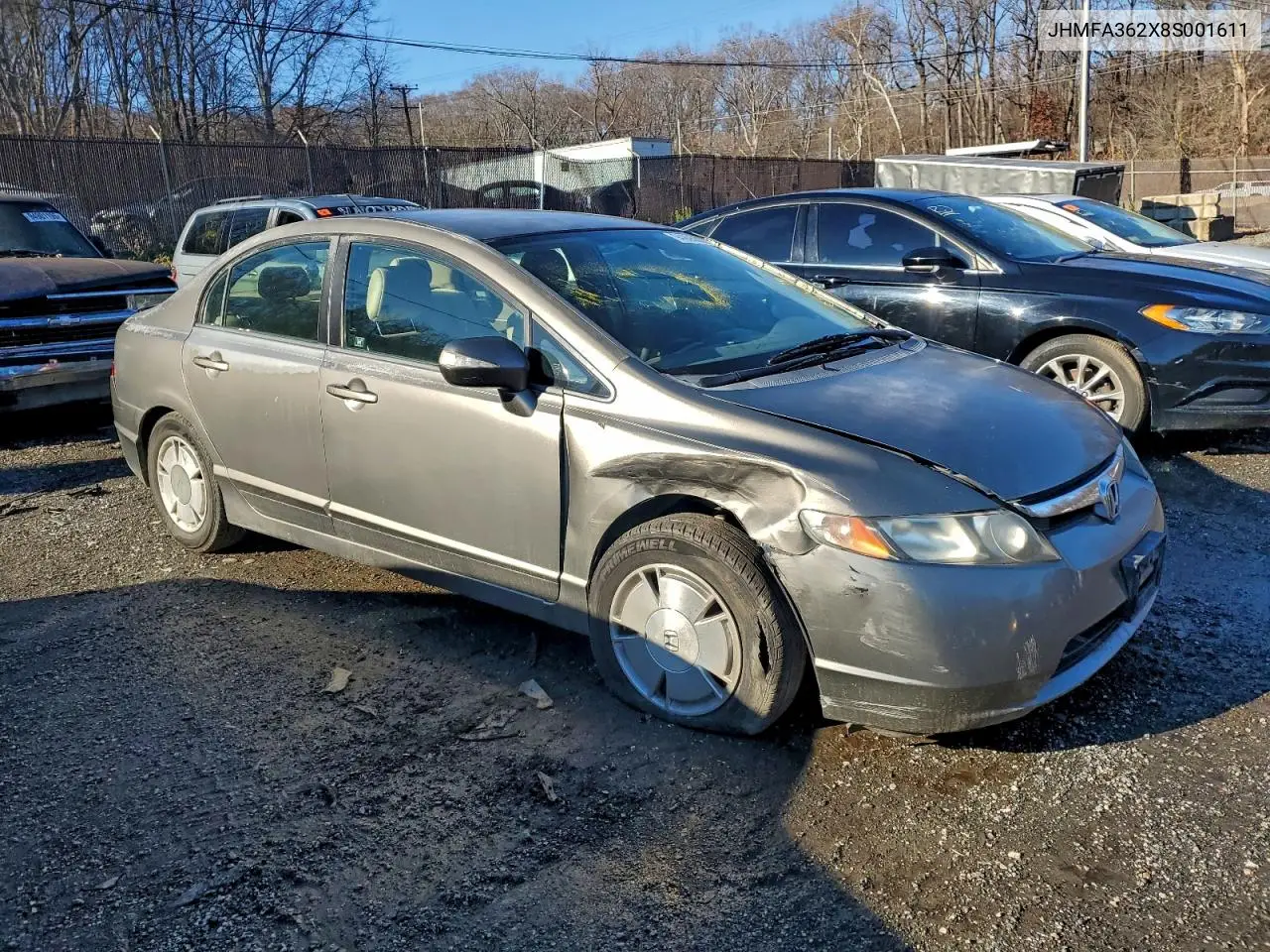 JHMFA362X8S001611 2008 Honda Civic Hybrid