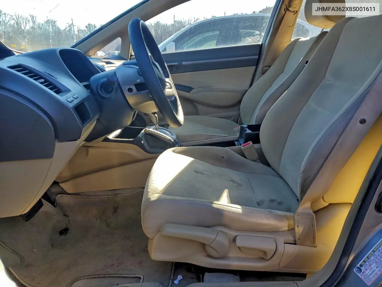 JHMFA362X8S001611 2008 Honda Civic Hybrid