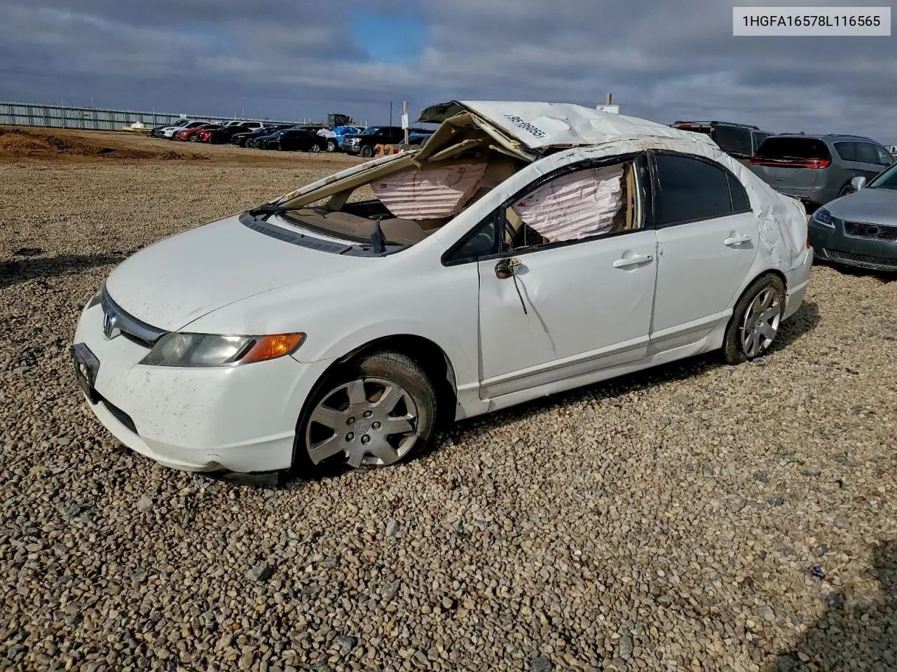 1HGFA16578L116565 2008 Honda Civic Lx