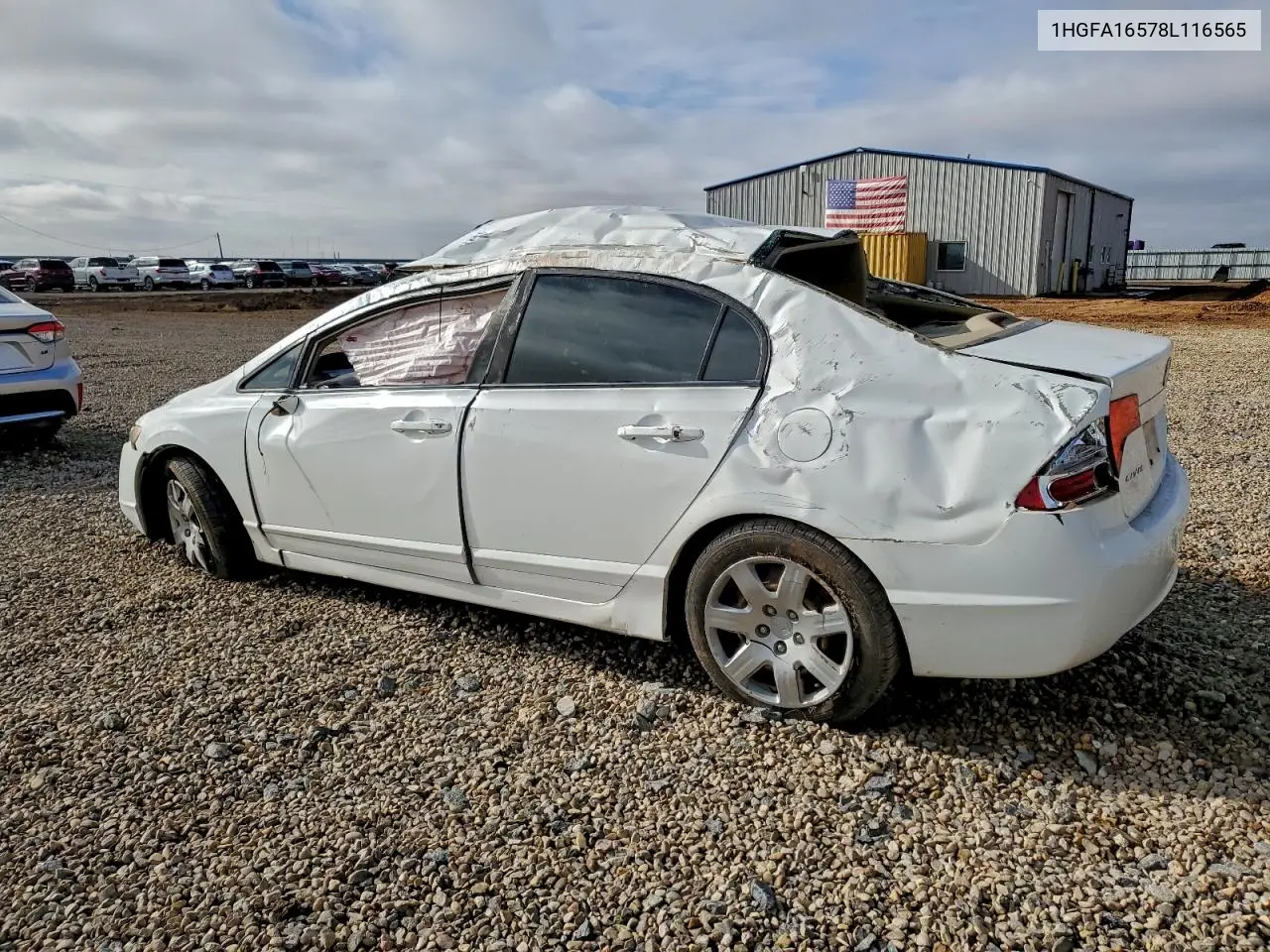 1HGFA16578L116565 2008 Honda Civic Lx