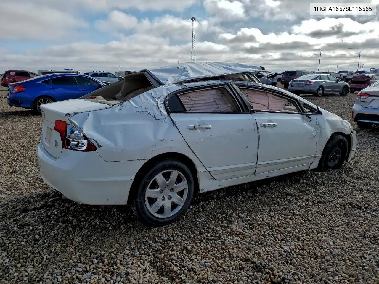 1HGFA16578L116565 2008 Honda Civic Lx