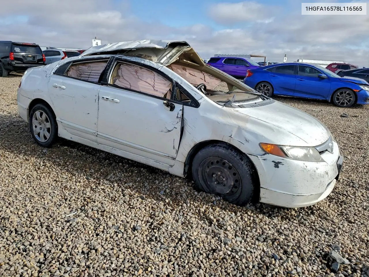 1HGFA16578L116565 2008 Honda Civic Lx