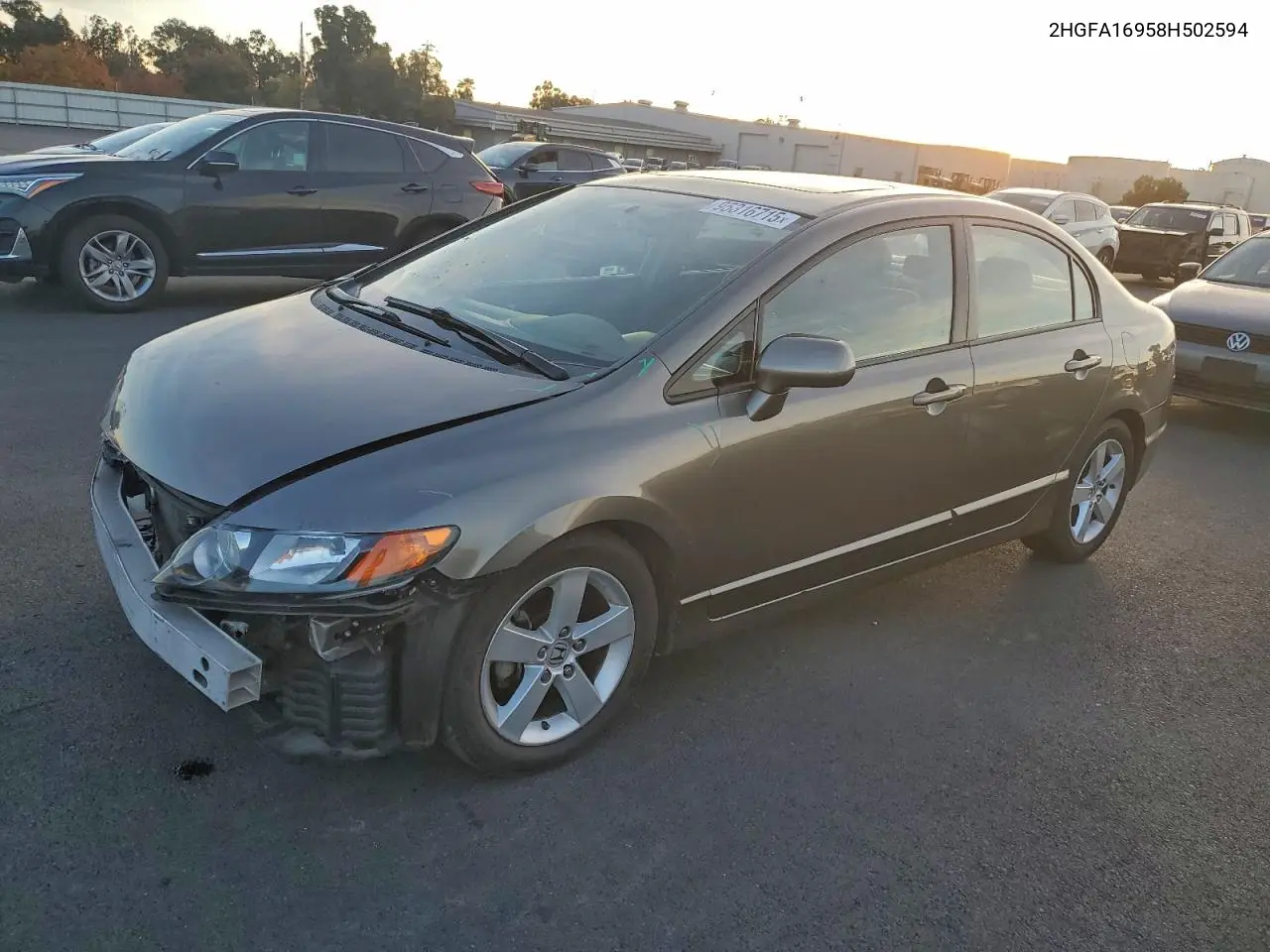 2HGFA16958H502594 2008 Honda Civic Exl