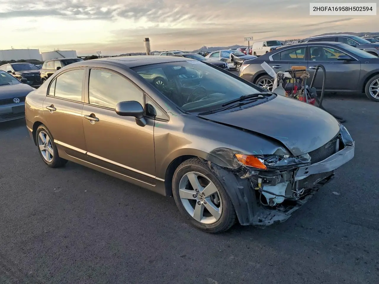 2HGFA16958H502594 2008 Honda Civic Exl