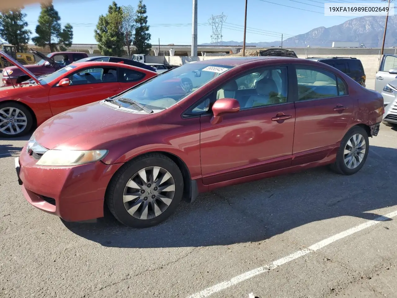 19XFA16989E002649 2009 Honda Civic Exl