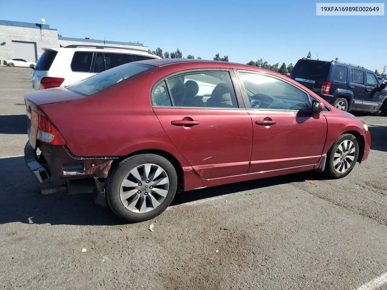 19XFA16989E002649 2009 Honda Civic Exl