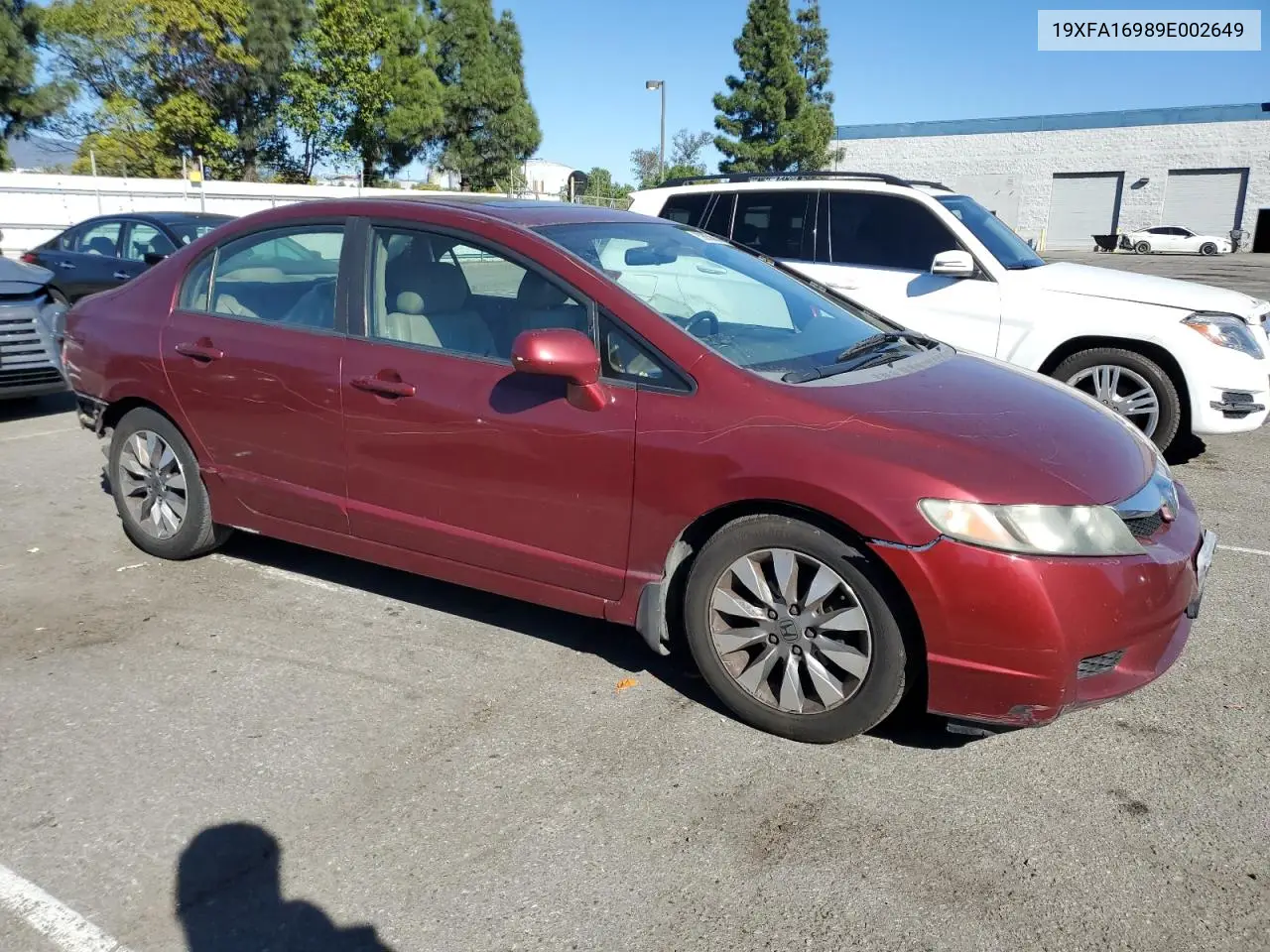 19XFA16989E002649 2009 Honda Civic Exl