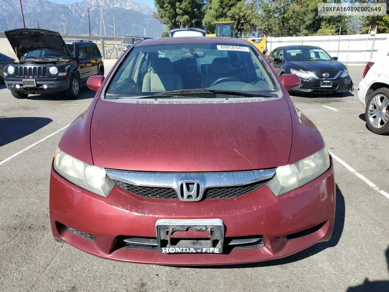 19XFA16989E002649 2009 Honda Civic Exl