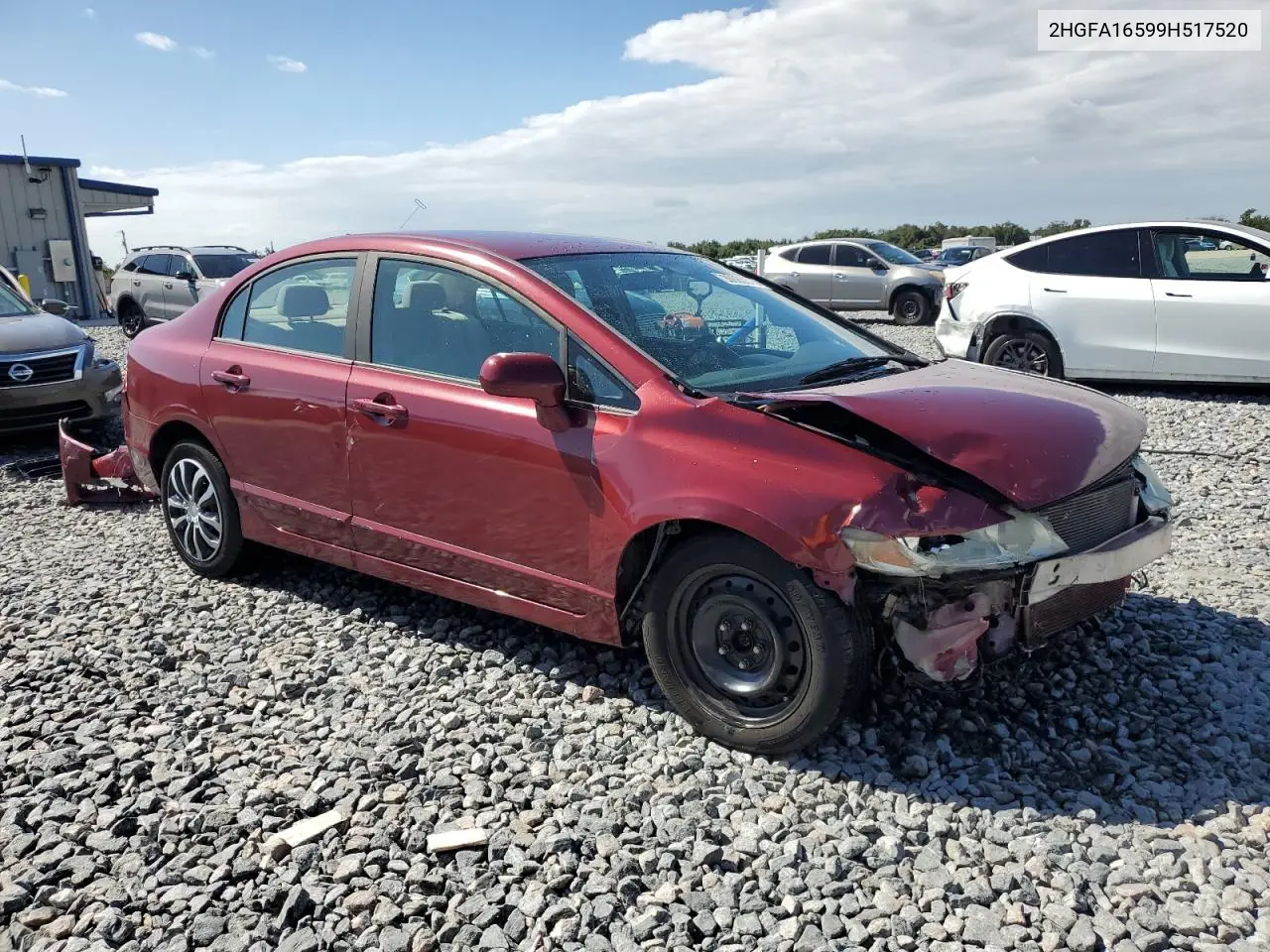 2HGFA16599H517520 2009 Honda Civic Lx