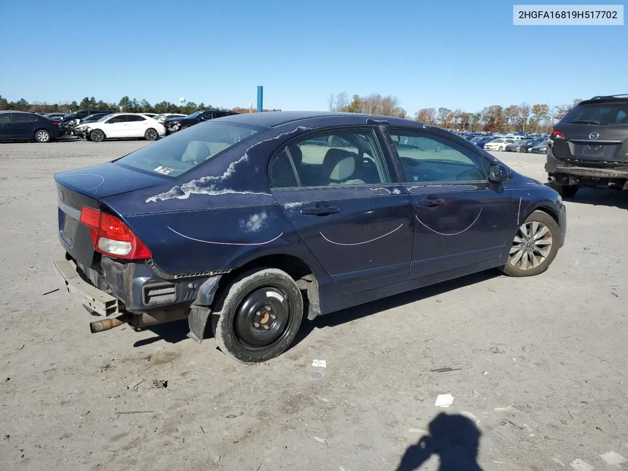 2HGFA16819H517702 2009 Honda Civic Ex
