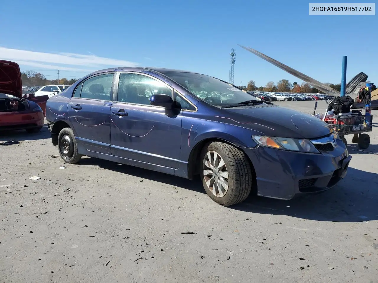 2HGFA16819H517702 2009 Honda Civic Ex