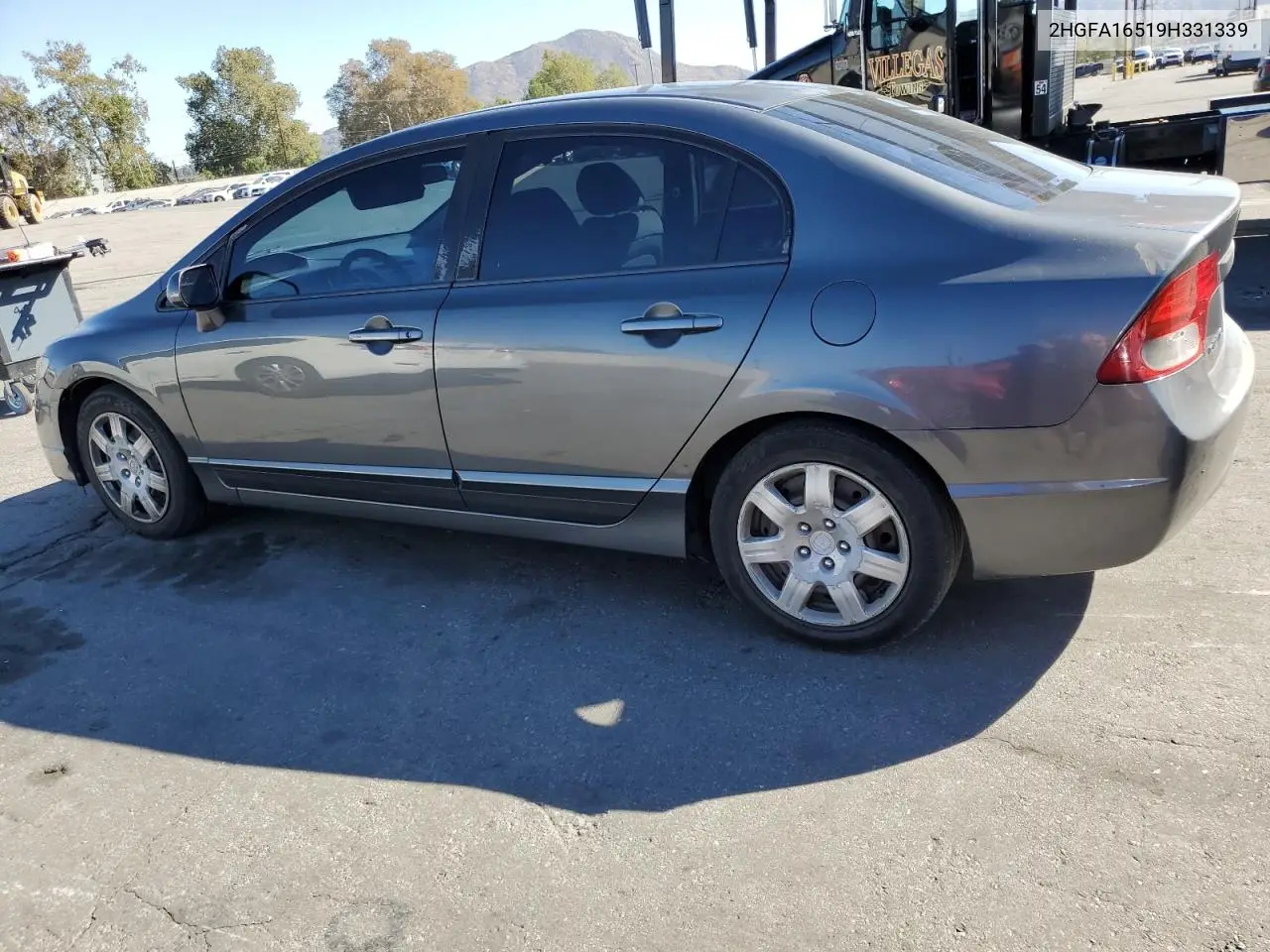 2HGFA16519H331339 2009 Honda Civic Lx