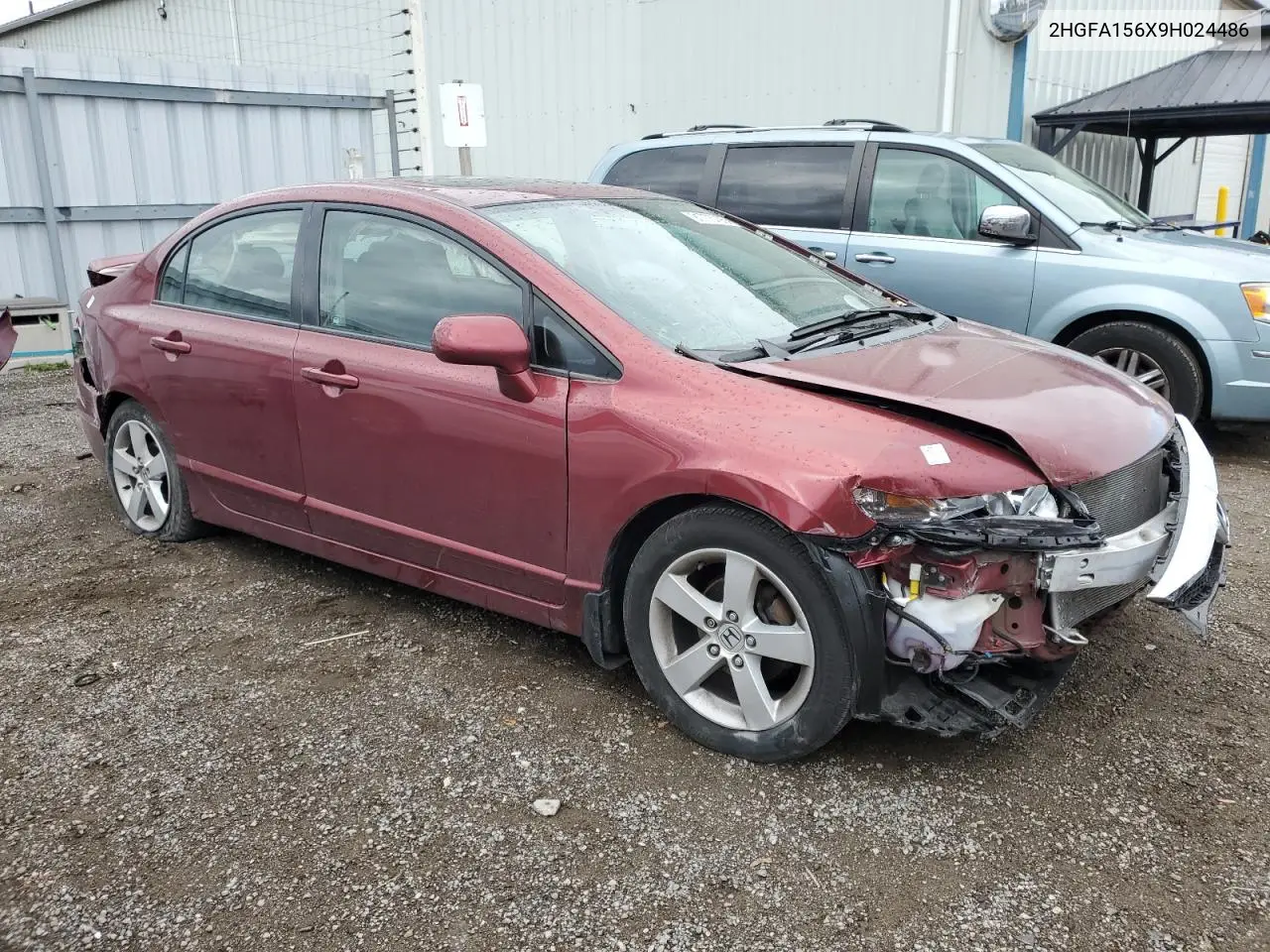 2HGFA156X9H024486 2009 Honda Civic Lx-S